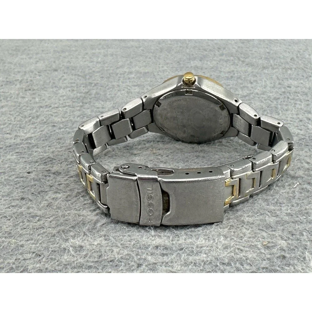 FOSSIL BLUE AM 3425 100 Meter Woman's WR Quartz Watch NEEDS New Battery AS